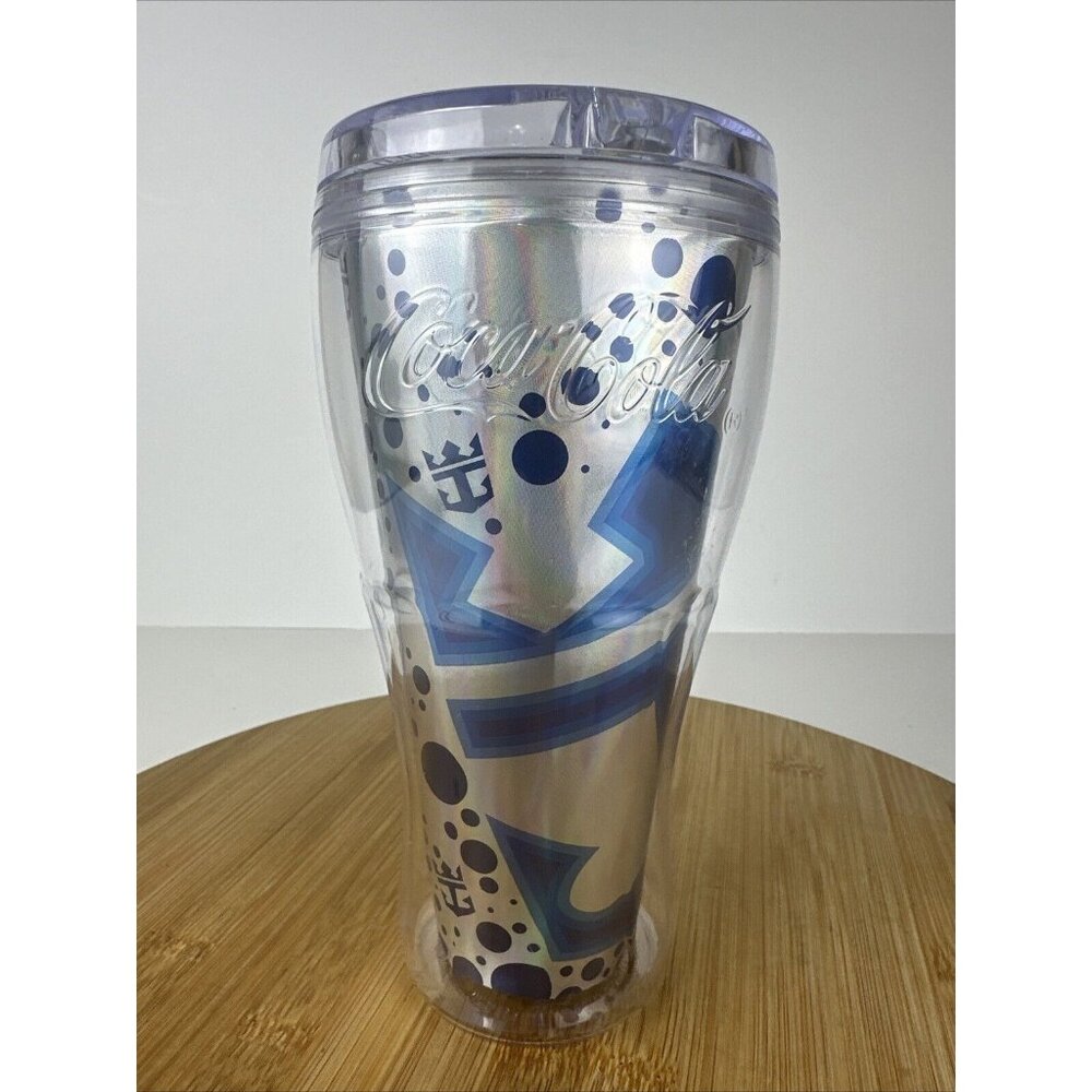 Royal Caribbean Cruise Line Save the Waves 2017 Cups Coca‎ Cola Tumbler Blue
